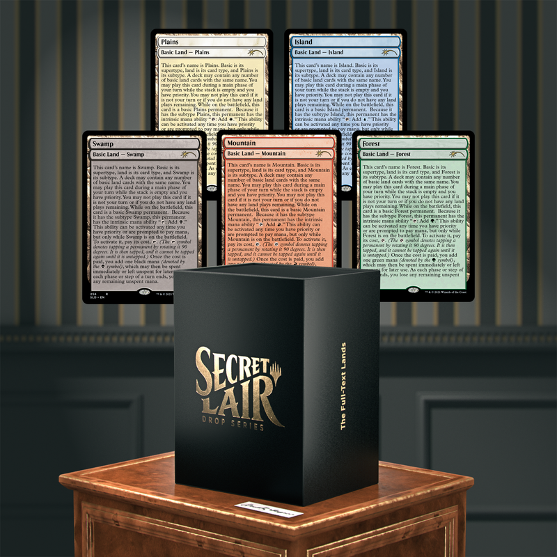 MTG Secret Lair Drops - The Full-Text Lands Foil Edition