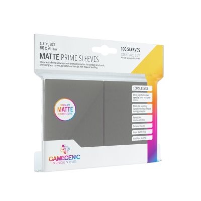 Gamegenic Sleeves: Matte Prime Dark Grey (100) Gamegenic Sleeves: Matte Prime Dark Grey (100)