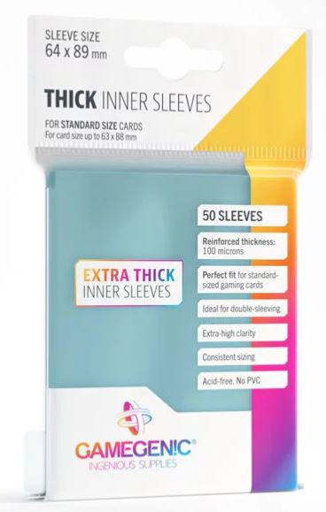 Gamegenic Sleeves: Thick Inner Sleeves (50)