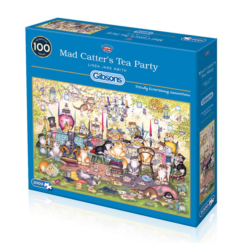 Puzzle Gibson 1000 Piece Mad Catter's Tea Party