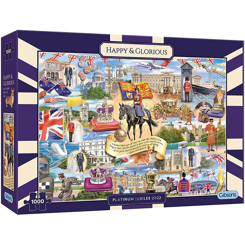 Gibsons Puzzle 1000 piece Happy and Glorious jigsaw puzzle