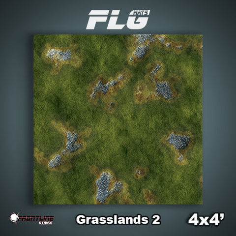 Frontline Gaming Mat 4'x4' Grasslands 2