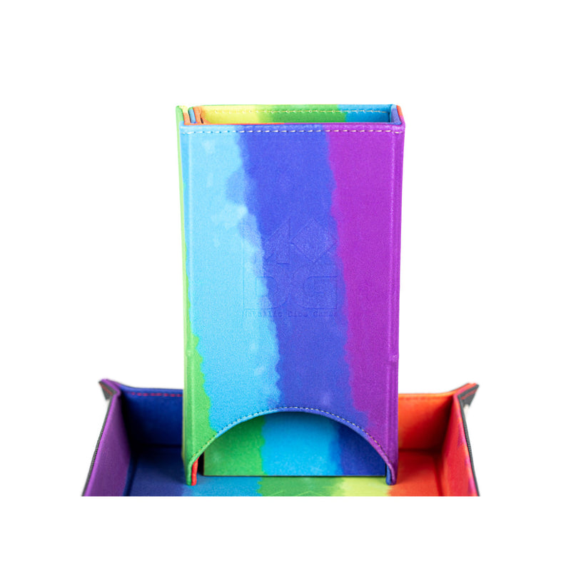 Fold Up Dice Tower - Rainbow