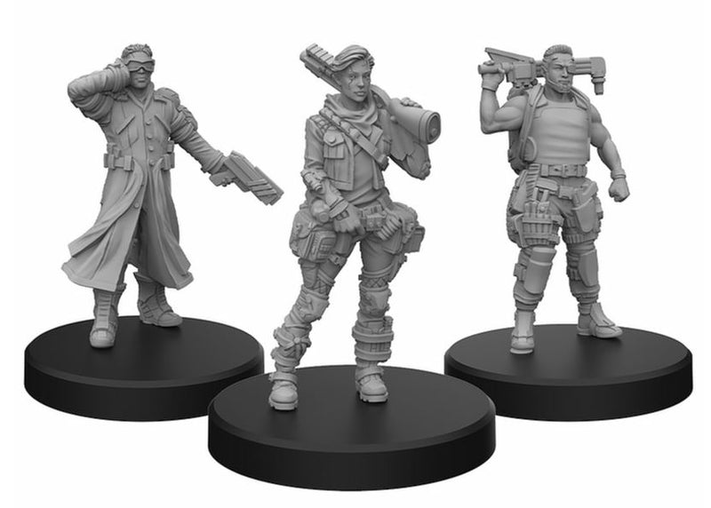 Cyberpunk Red Miniatures: Edgerunners B (Tech/Nomad/Fixer)