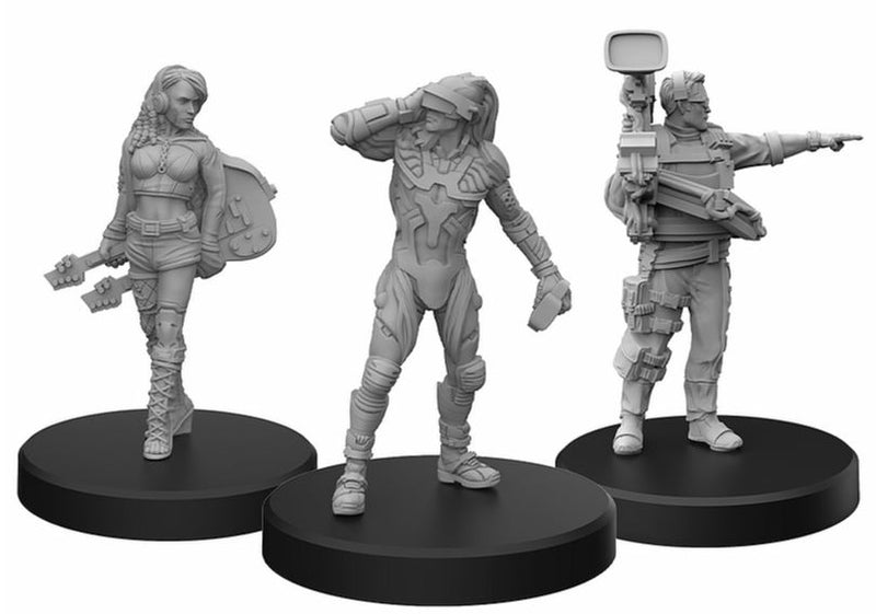 Cyberpunk Red Miniatures: Edgerunners C (Rocker/Netrunner/Media)