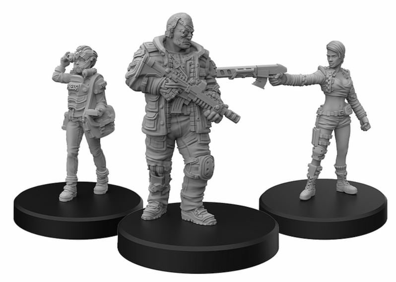 Cyberpunk Red Miniatures: Edgerunners D (Solo/Nomad/Media)