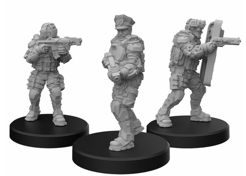 Cyberpunk Red Miniatures: Lawmen A (Command)