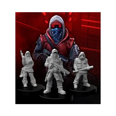 Cyberpunk Red Miniatures: Combat Zoners C