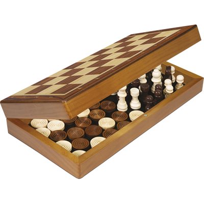 Chess and Checkers - Wooden Folding Version