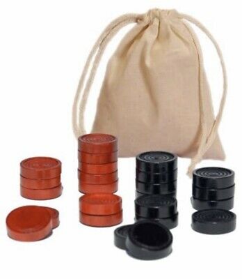 Checkers 1 1/8" Pieces Nat/blk We25-8012