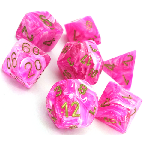 Chessex Poly Vortex Pink/gold