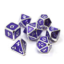 Die Hard Dice Gemstone Dice Set Silver Amethyst