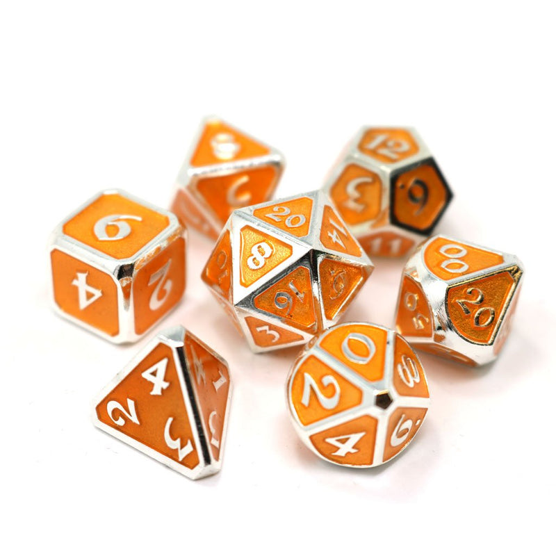 Die Hard Dice Gemstone Dice Set Silver Citrine