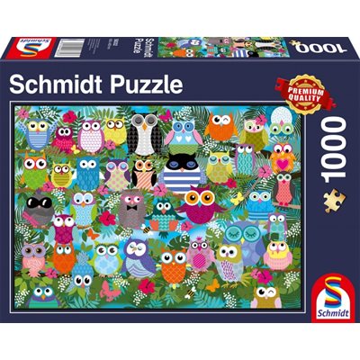 Schmidt Puzzle 1000 Collage Of Owls Ii