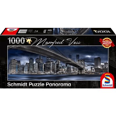 Schmidt Puzzle 1000 New York, Dark Night Panorama