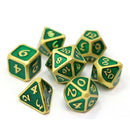 Die Hard Dice Gemstone Dice Set Gold Emerald