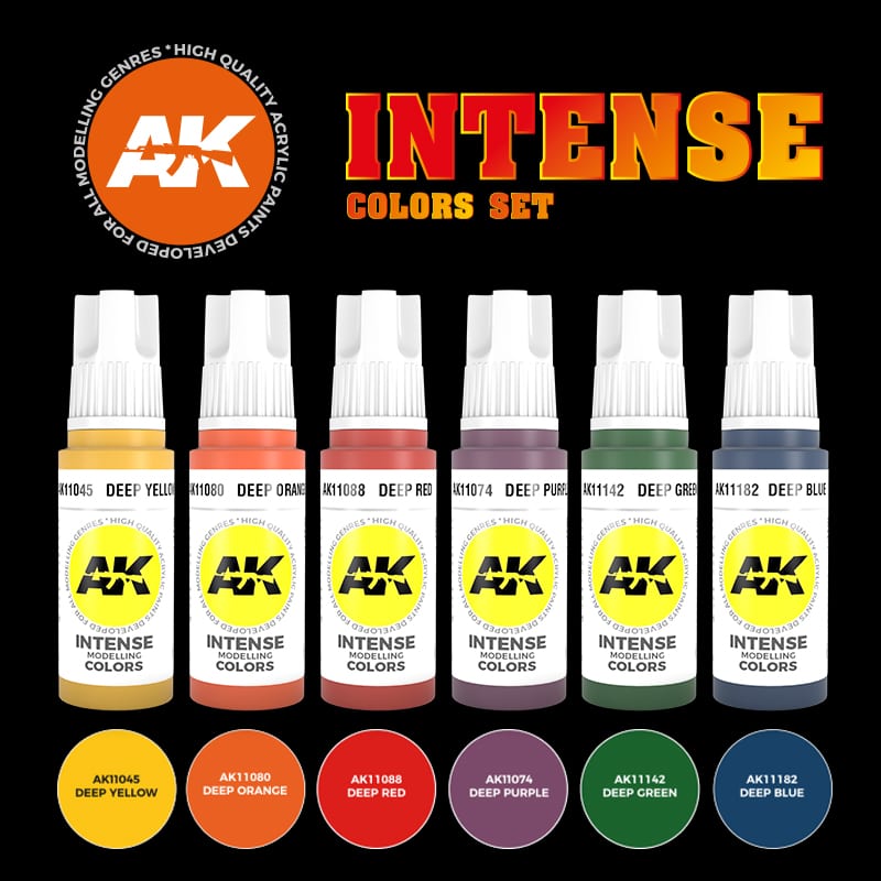 AK Interactive Paint Set 3G Intense Colors