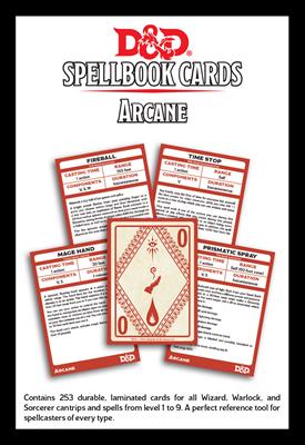 Dungeons and Dragons 5th Edition Spellbook Cards Arcane
