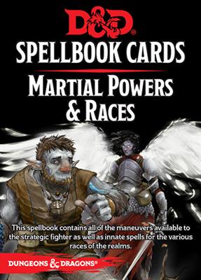 Dungeons and Dragons 5th Edition Spellbook Cards Martial Powers & Races