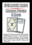 Dungeons and Dragons 5th Edition Spellbook Cards Martial Powers & Races