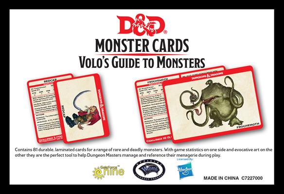 Dungeons and Dragons 5th Edition Monster Cards Volo's Guide To Monsters