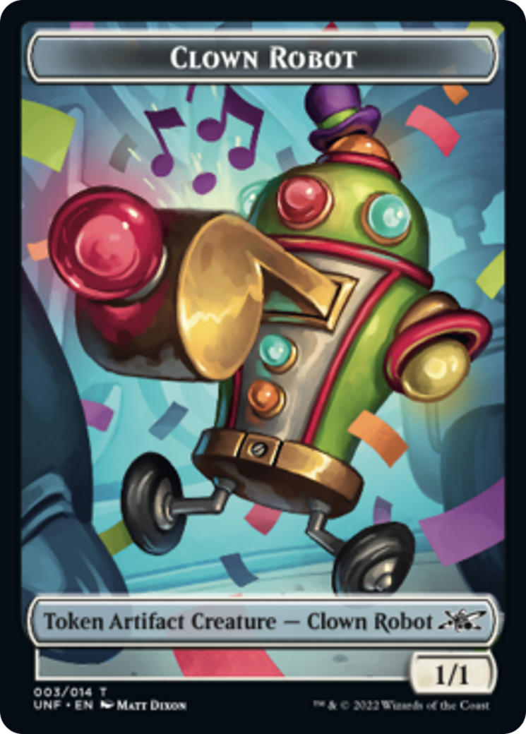 Clown Robot (003) // Food (010) Double-Sided Token [Unfinity Tokens]