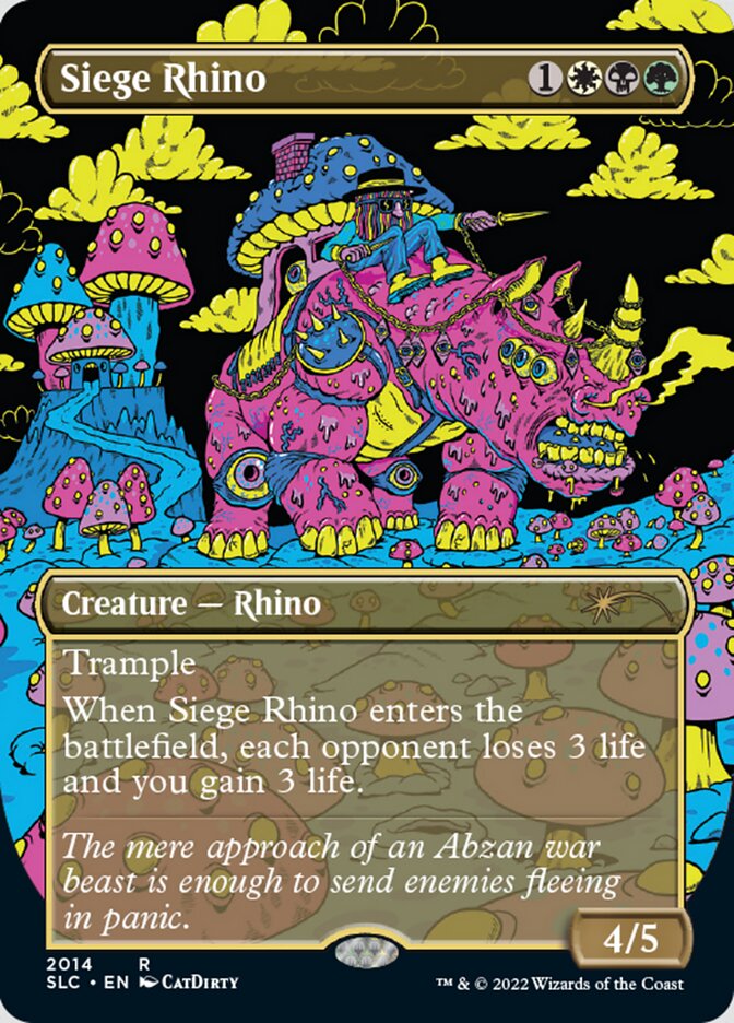 Siege Rhino (Borderless) [Secret Lair 30th Anniversary Countdown Kit]