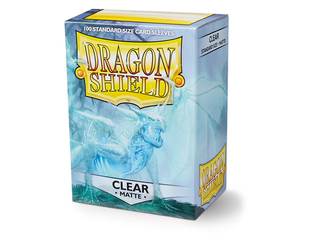 DRAGON SHIELD: CLEAR- MATTE SLEEVES – Games and Stuff