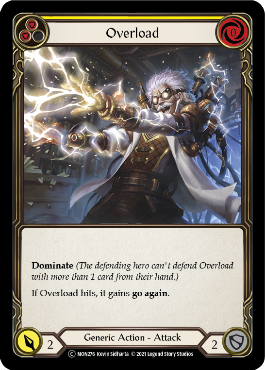 Overload (Yellow) [U-MON276-RF] Unlimited Rainbow Foil