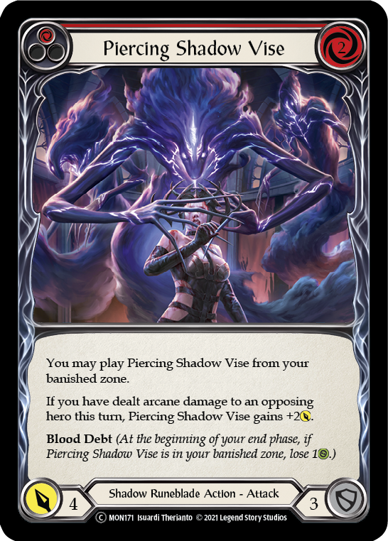 Piercing Shadow Vise (Red) [U-MON171-RF] Unlimited Rainbow Foil