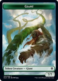 Giant // Food (15) Double-Sided Token [Throne of Eldraine Tokens]