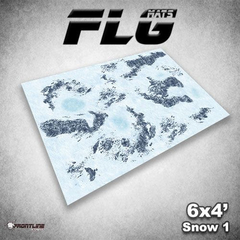 Frontline Gaming Mat 6'x4' Snow 1