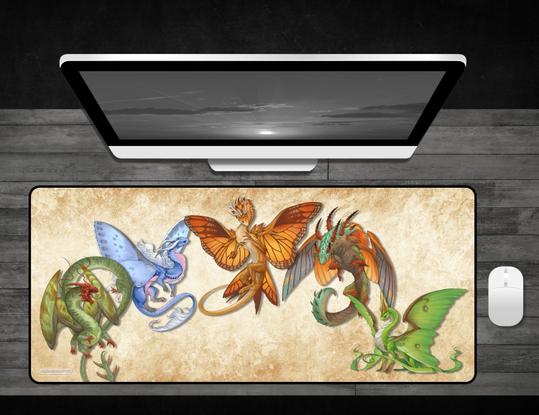 Gamermat Deskmat Butterfly Dragons