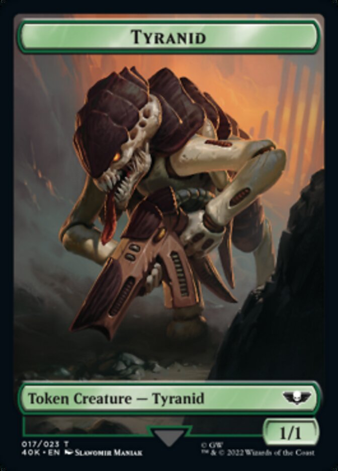 Tyranid (017) // Tyranid (018) Double-Sided Token (Surge Foil) [Warhammer 40,000 Tokens]