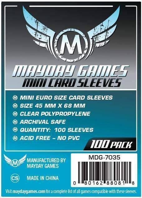 Mayday Sleeves: MDG-7080 Premium Mini European 45x68mm (50)