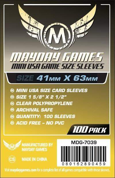 Mayday Sleeves: MDG-7039 Mini American 41x63mm (100)