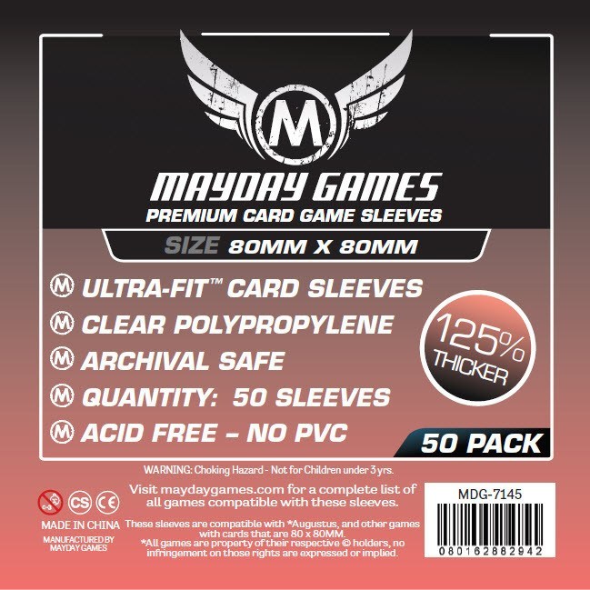 Mayday Sleeves: MDG-7145 Premium Square 80x80mm (50)