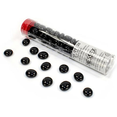 Chessex  Glass Stones- Black