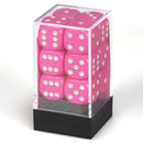 Chessex 12d6 Opaque Pink/white