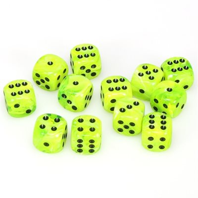 Chessex 12d6 Vortex Bright Green/black