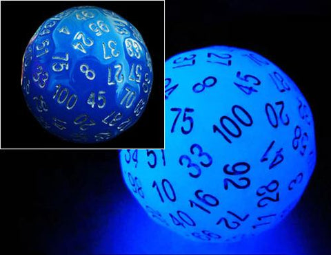 Dice Fbg D100 Glow Blue