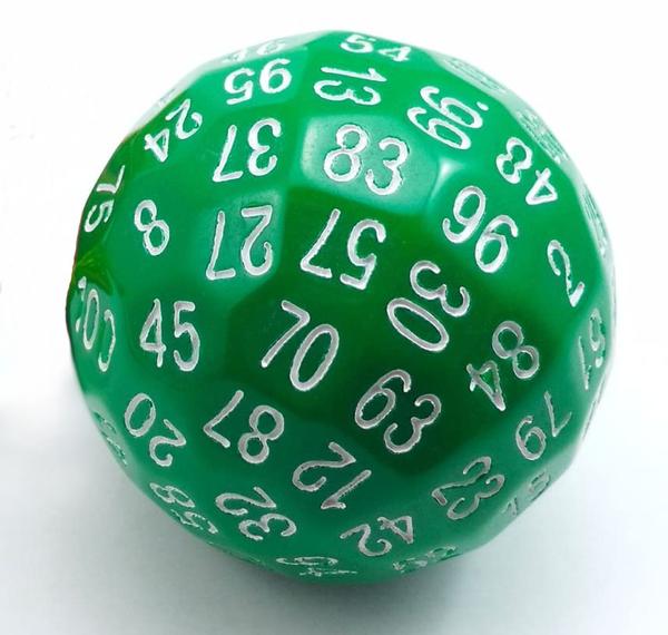 Dice Fbg D100 Green