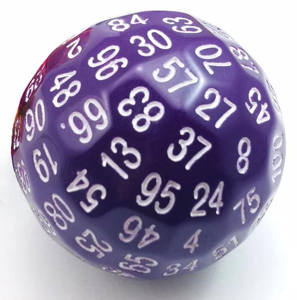 Dice Fbg D100 Purple