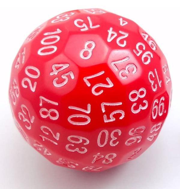 Dice Fbg D100 Red