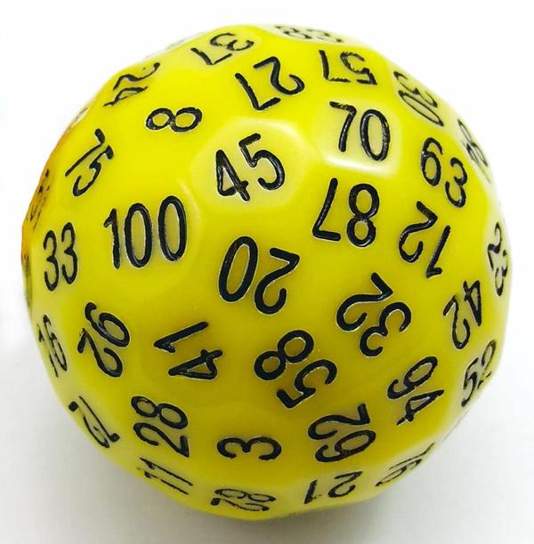 Dice Fbg D100 Yellow