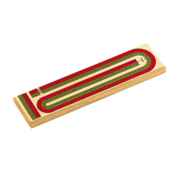 Crib Board 2-Track Coloured Wood with Plastic Pegs CH2422