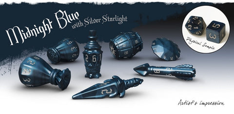Ph Dice Rogue Midnight Blue & Silver Starlight