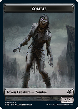 Zombie // Human Soldier Double-Sided Token [Game Night: Free-for-All Tokens]
