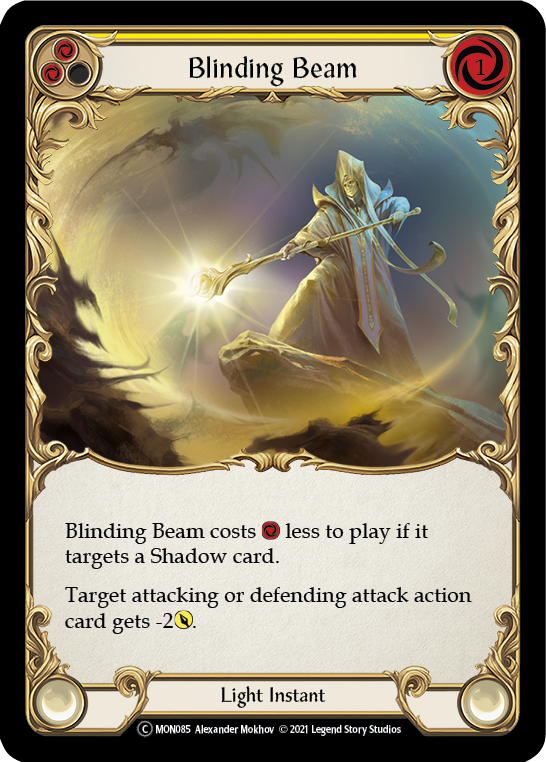 Blinding Beam (Yellow) [U-MON085-RF] Unlimited Rainbow Foil
