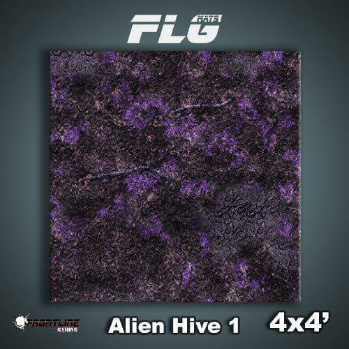 Frontline Gaming Mat 4'x4' Alien Hive Green